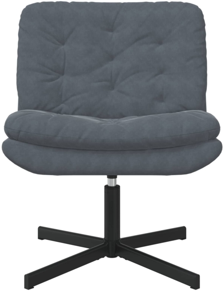 vidaXL Drehender Entspannungsstuhl Dunkelgrau 63 x 75 x 76 cm Samt 42007361