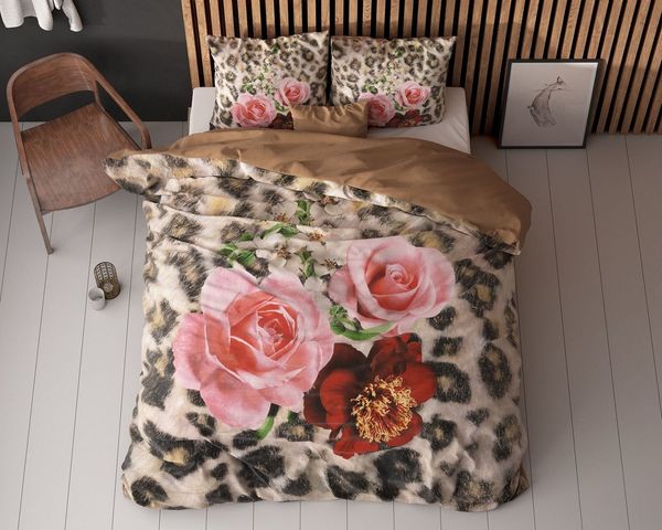 Sitheim-Europe Bettwäsche FLORAL PANTHER BETTBEZUG, Bettbezug +Kissenbezüge, Baumwolle, 3 teilig, Weich, geschmeidig und wärmeregulierend
