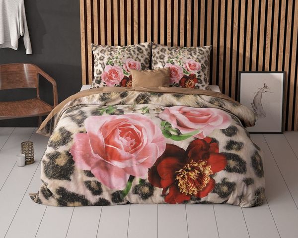 Sitheim-Europe Bettwäsche FLORAL PANTHER BETTBEZUG, Bettbezug +Kissenbezüge, Baumwolle, 3 teilig, Weich, geschmeidig und wärmeregulierend
