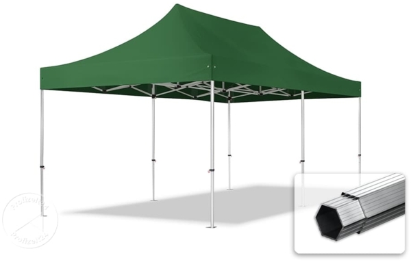 3x6 m Faltpavillon PROFESSIONAL Alu 40mm, dunkelgrün