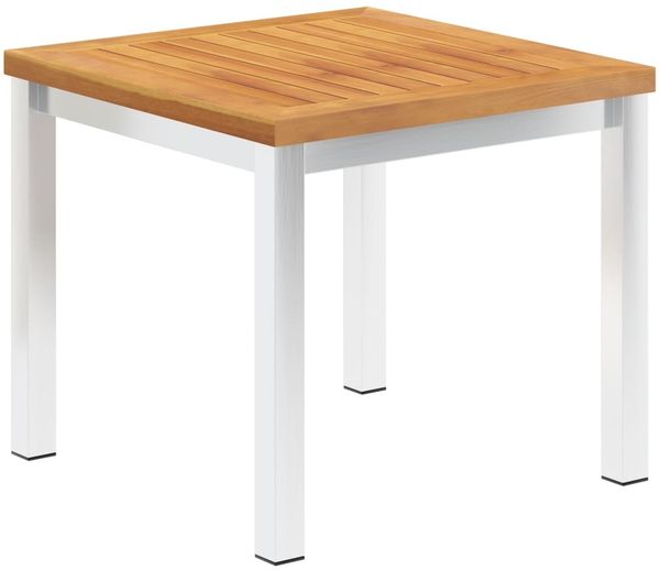 Gartentisch, Beistelltisch, Balkontisch 45 x 45 x 38 cm Massivholz Akazie & Edelstahl