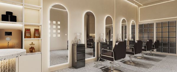 WDWRITTI Wandspiegel Friseurspiegel Spiegel groß für Friseurladen Hotel Friseursalon 165x60 (Ganzkörperspiegel Hängespiegel mit LED Beleuchtung Rundbogen, 1-St, mit 3Lichtfarben, Dimmbar, Speicherfunktion), Kaltweiß-6500K, Neutral-4000K, Warmweiß-3000K