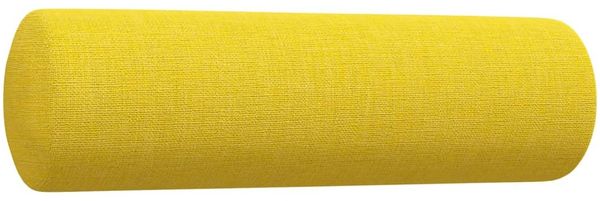 vidaXL 2-tlg. Sofagarnitur mit Dekokissen Hellgelb Stoff 3278340 Bild 6