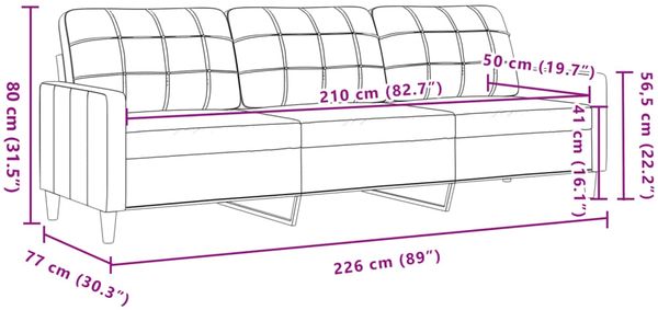 vidaXL 2-tlg. Sofagarnitur mit Dekokissen Hellgelb Stoff 3278340 Bild 9