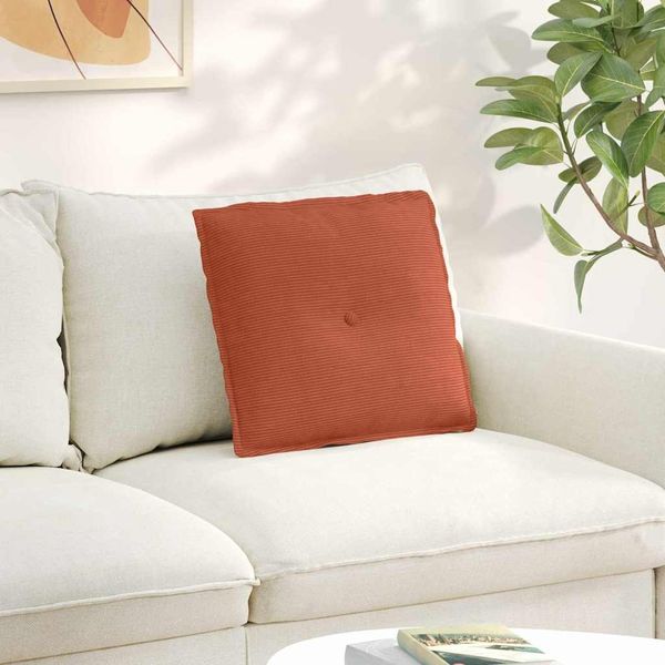 vidaXL Rückenkissen Rot-Orange 50 x 45 cm Cordstoff 42014657