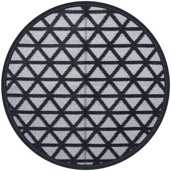 vidaXL Outdoor-Teppich ARAKIL Schwarz Ø160 cm PP 368463