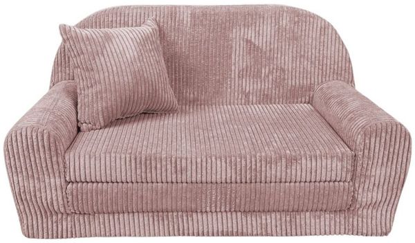 FORTISLINE Kindersofa Mini-Sofa Rosalia aus Cord – Komfort, Stil und Sicherheit für Ihr Kind, zusammenklappbar, waschbarer Bezug, keine Montage erforderlich