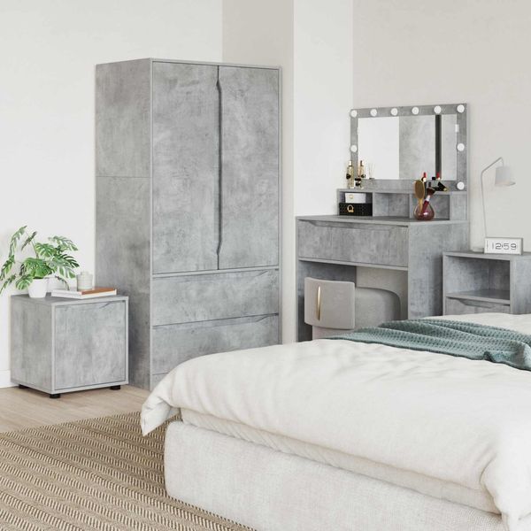 vidaXL Badezimmerschrank Beton Grau 40,5 x 40 x 44 cm Holzwerkstoff 888950