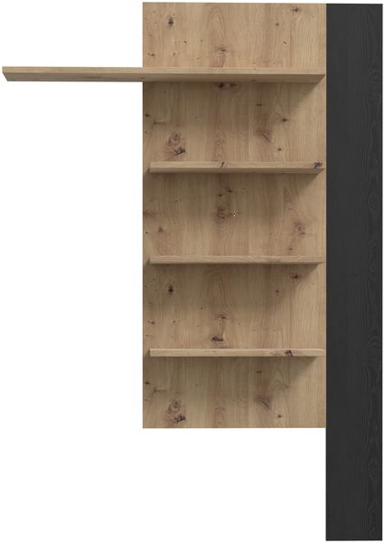Wandregal >BREATHTAKER< 4 Böden, Cabezone - Artisan Eiche Dekor - 132,5x190x21,9cm (BxHxT)