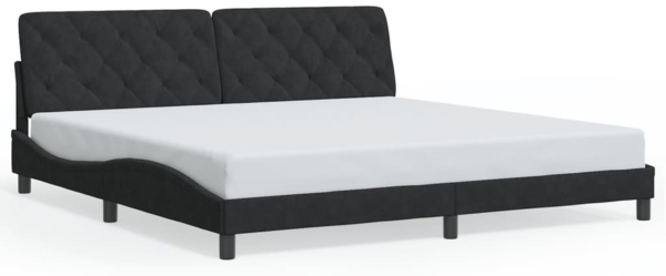 vidaXL Bettgestell ohne Matratze Schwarz 200x200 cm Samt 3207943