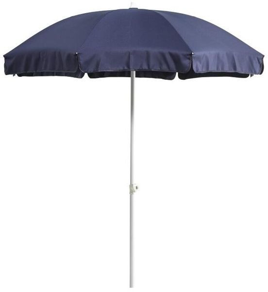 Sonnenschirm Follina von Brafab aus Metall und Polyester, modern, neigbar, dunkelblau, Ø 180 cm