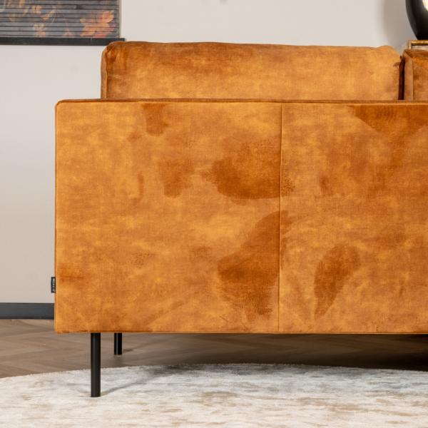 Bronx71 Ecksofa Denver Samt ockergelb/cognac links Bild 8