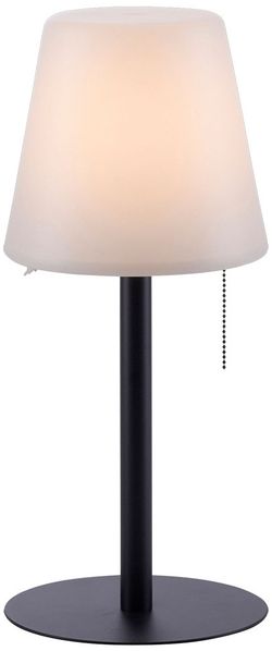 LED Tischlampe Steckleuchte, dimmbar, schwarz weiß, H 76 cm