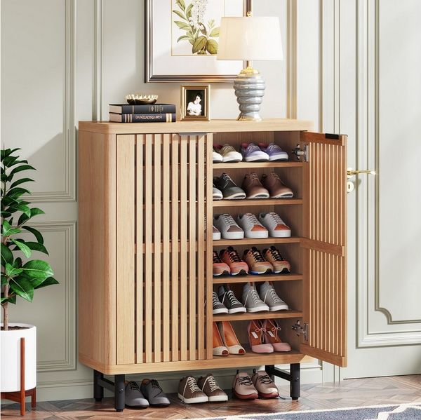 Tribesigns Schuhschrank 6-stöckiger, großer Schuh-Organizer aus Holz mit verstellbaren Regalen