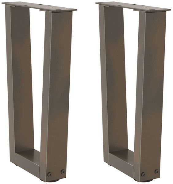 vidaXL Couchtischbeine V-Form 2 Stück Naturstahl 28x(42-43,3) cm Stahl 4012623