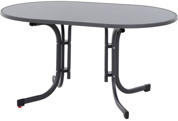 Siena Garden Klapptisch Paco oval 140 x 90 cm anthrazit