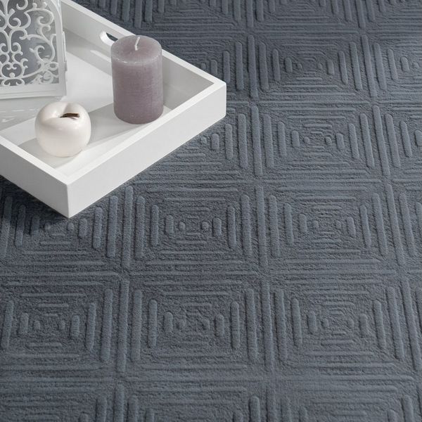 KADIMA DESIGN Teppich waschbar Unifarben Wohnzimmer schmutzabweisend Teppich Kurzflor, Rechteckig, Höhe: 14 mm, Florhöhe: 10 mm, 100% Polyester, Rechteckig, 60x100cm, Anthrazit