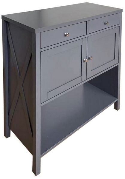 HTI-Living Kommode Anrichte Hayet Grau (Stück, 1 St, 1 Anrichte), Kommode Sideboard 2 Schubladen