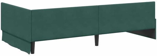 vidaXL Eckbettgestell mit Kopfteil Dunkelgrün 80 cm x 200 cm Samt 42016063 Bild 7