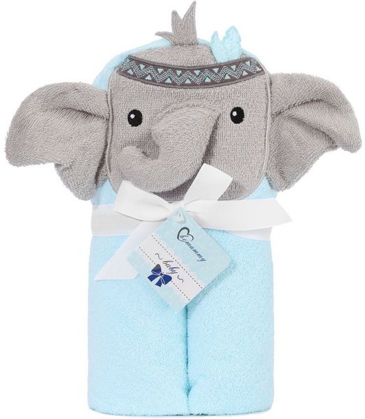 Be Mammy Handtücher Kapuzenhandtuch Babyhandtuch aus Baumwolle 95cm x 95cm BE20-272-BBL, Frottee (1-St)