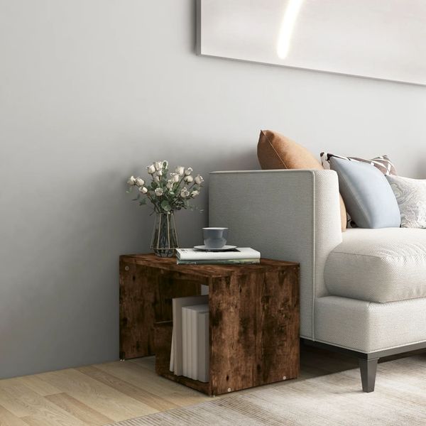 vidaXL Beistelltisch Räuchereiche 59x36x38 cm Holzwerkstoff 826632