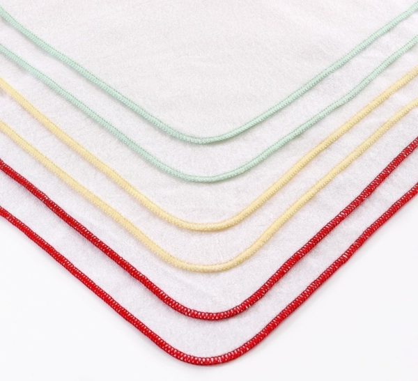 Montegoni Waschlappen Flanell Baby Waschlappen, (12 Stück weiß 25x25cm), BESTE QUALITÄT - 100% Bambus Bild 3