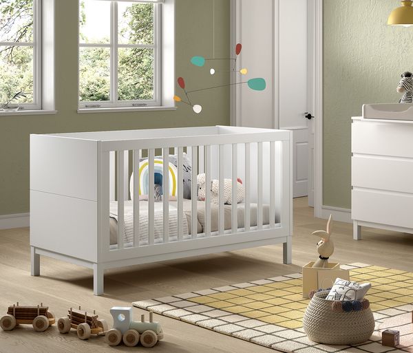 Baby-/Juniorbett Eva 70 x 140 cm Kiefer MDF Weiß