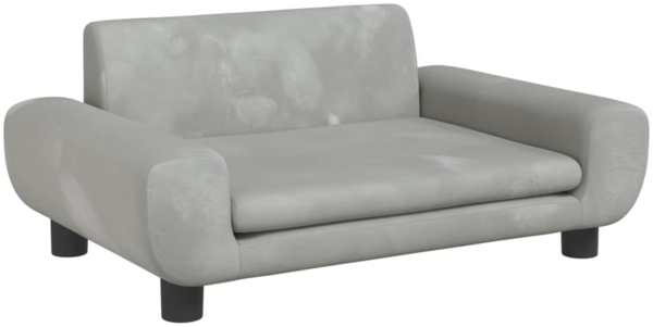 vidaXL Kindersofa Hellgrau 70x45x33 cm Samt 3196387