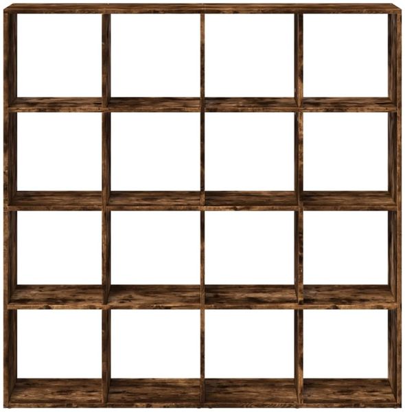 vidaXL Bücherregal Räuchereiche 137,5x29x137,5 cm Holzwerkstoff 3310293 Bild 4