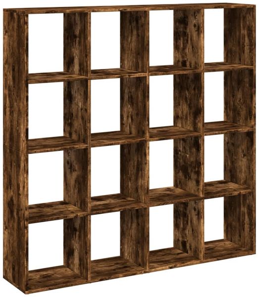 vidaXL Bücherregal Räuchereiche 137,5x29x137,5 cm Holzwerkstoff 3310293 Bild 5