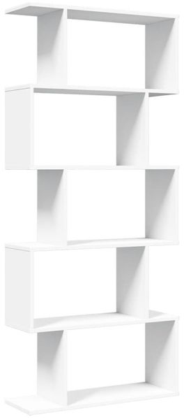 vidaXL Raumteiler Bücherregal 5-stufig Weiß 70x24x161 cm Holzwerkstoff 858093 Bild 6