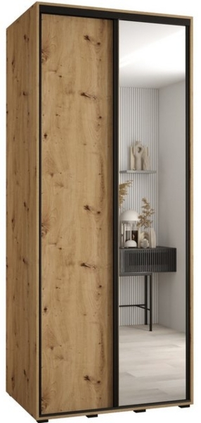 ABIKS MÖBEL Schwebetürenschrank Davos 3 Schlafzimmerschrank mit Spiegel, Kleiderstange und Regalen Bild 4