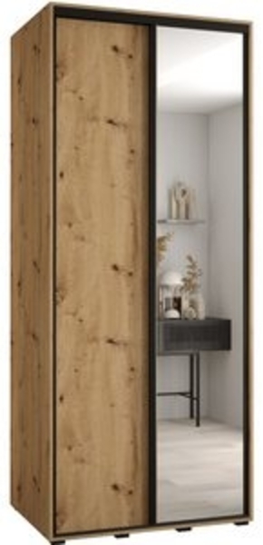 ABIKS MÖBEL Schwebetürenschrank Davos 3 Schlafzimmerschrank mit Spiegel, Kleiderstange und Regalen Bild 6