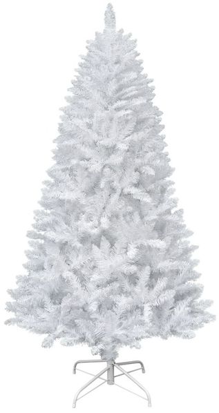 HXT 1015 Weiß 210 cm künstlicher Weihnachtsbaum inkl. Metallständer, schwer entflammbar