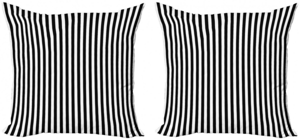 Abakuhaus Kissenbezüge Modern Accent Doppelseitiger Digitaldruck, (2 Stück), Schwarzweiss-Streifen Classic Line Bild 5