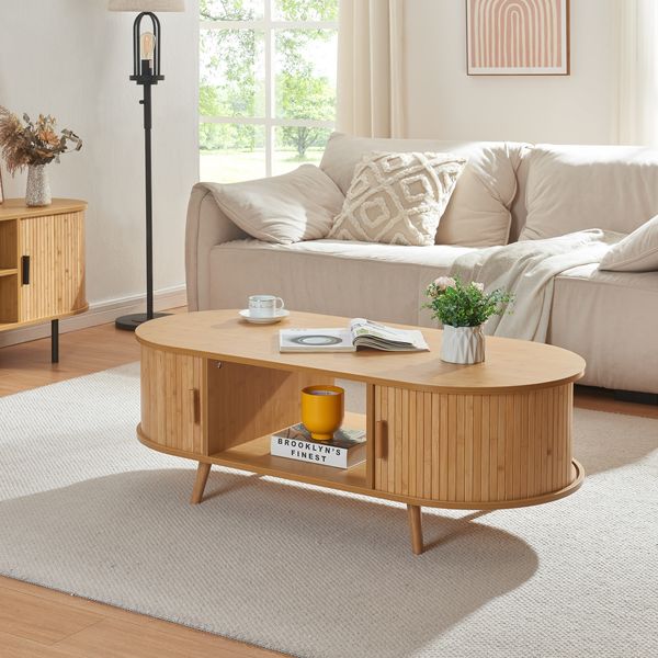 Couchtisch Nordkapp mit 2 Türen [en. casa]