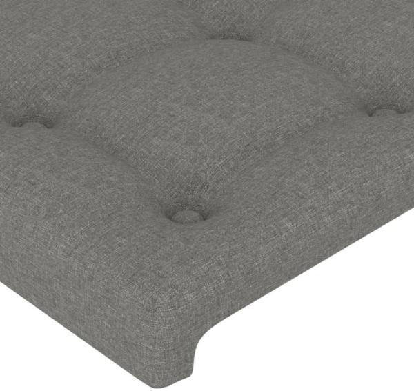 Doppelbett mit Kopfteil Stoff Dunkelgrau 140x200 cm Bild 12