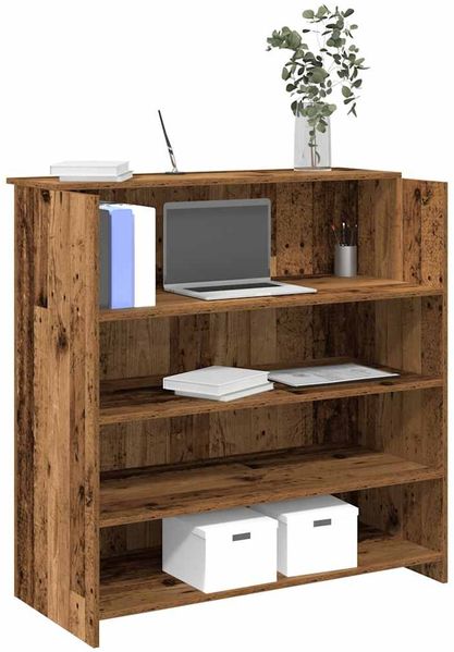vidaXL Empfangstheke Altholz-Optik 100x50x103,5 cm Holzwerkstoff 3324167