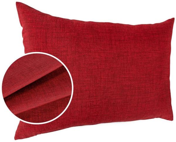 ANRO Dekokissen MrJack Kissenbezug Leinenoptik Deko Kissen Uni, Kissenbezug 30x50cm ohne Füllung Rot