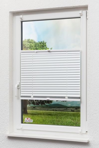 Klemmjalousie aus Alu (B x H) 75cm * 130cm in weiß, frei verschiebbar