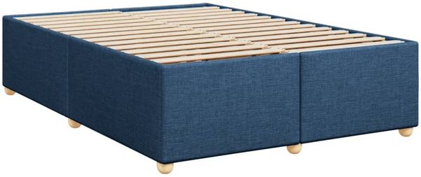 vidaXL Bettgestell ohne Matratze Blau 140x200 cm Stoff 3284742 Bild 3