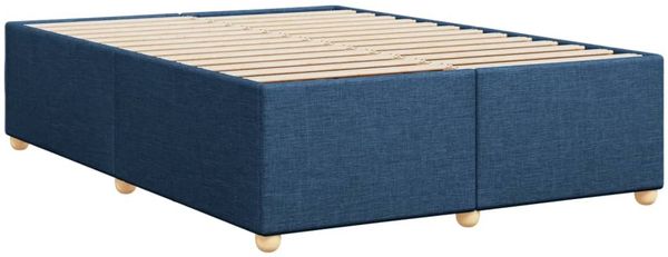 vidaXL Bettgestell ohne Matratze Blau 140x200 cm Stoff 3284742 Bild 6