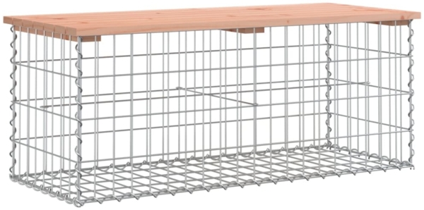 vidaXL Gartenbank aus Gabionen 103x44x42 cm Massivholz Douglasie 834360