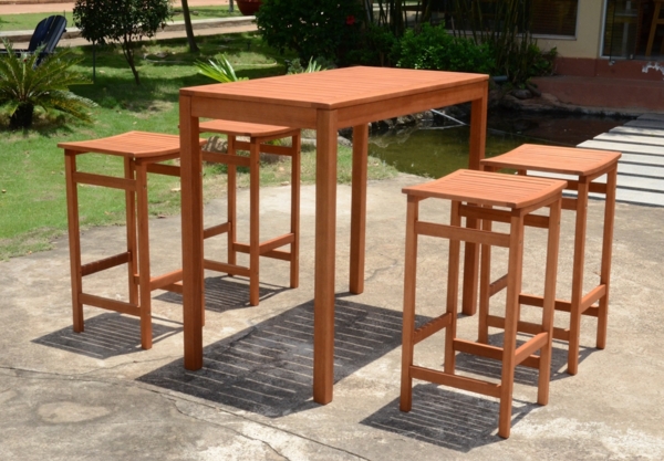 Bar-Set PALMDALE, 5-teilig, Eukalyptus Holz, geölt Bild 2