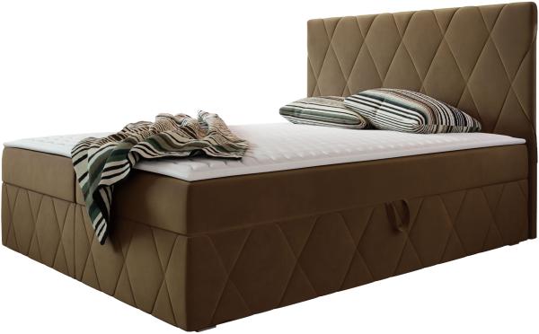 Boxspringbett 'Simoti' braun 160 x 200 cm