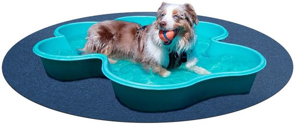 misento Outdoorteppich Poolteppich, rund, Höhe: 4 mm, mit Noppen zur Drainage, pflegeleicht, strapazierfähig