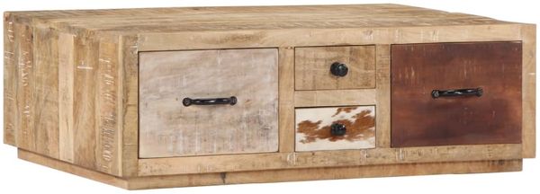vidaXL Couchtisch 90x60x30 cm Massivholz Mango 249863 Bild 9