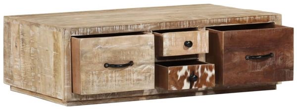 vidaXL Couchtisch 90x60x30 cm Massivholz Mango 249863
