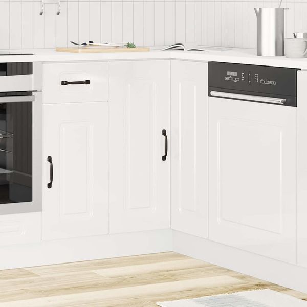 vidaXL Küchen-Eckunterschrank Kalmar Hochglanz-Weiß Holzwerkstoff 853509