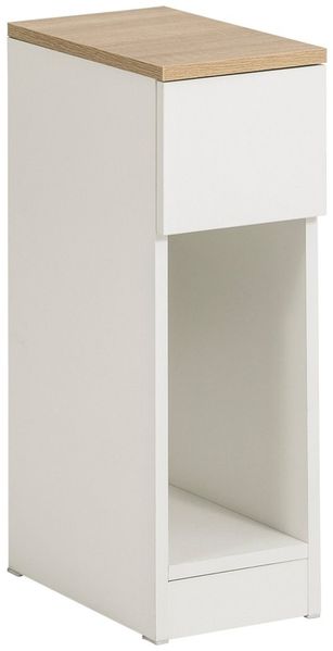 SoBuy FBT111-WN Nachttisch, MDF, Lackiert, Weiß, 35 x 60 x 20 cm